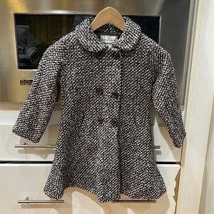 Widgeon Girls' Faux Wool Double Breasted Flared Bottom Coat, size 6 girls